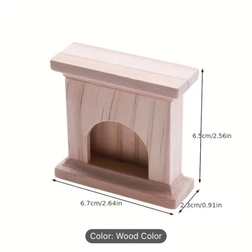 Dollhouse miniature wood fireplace 1:12 scale